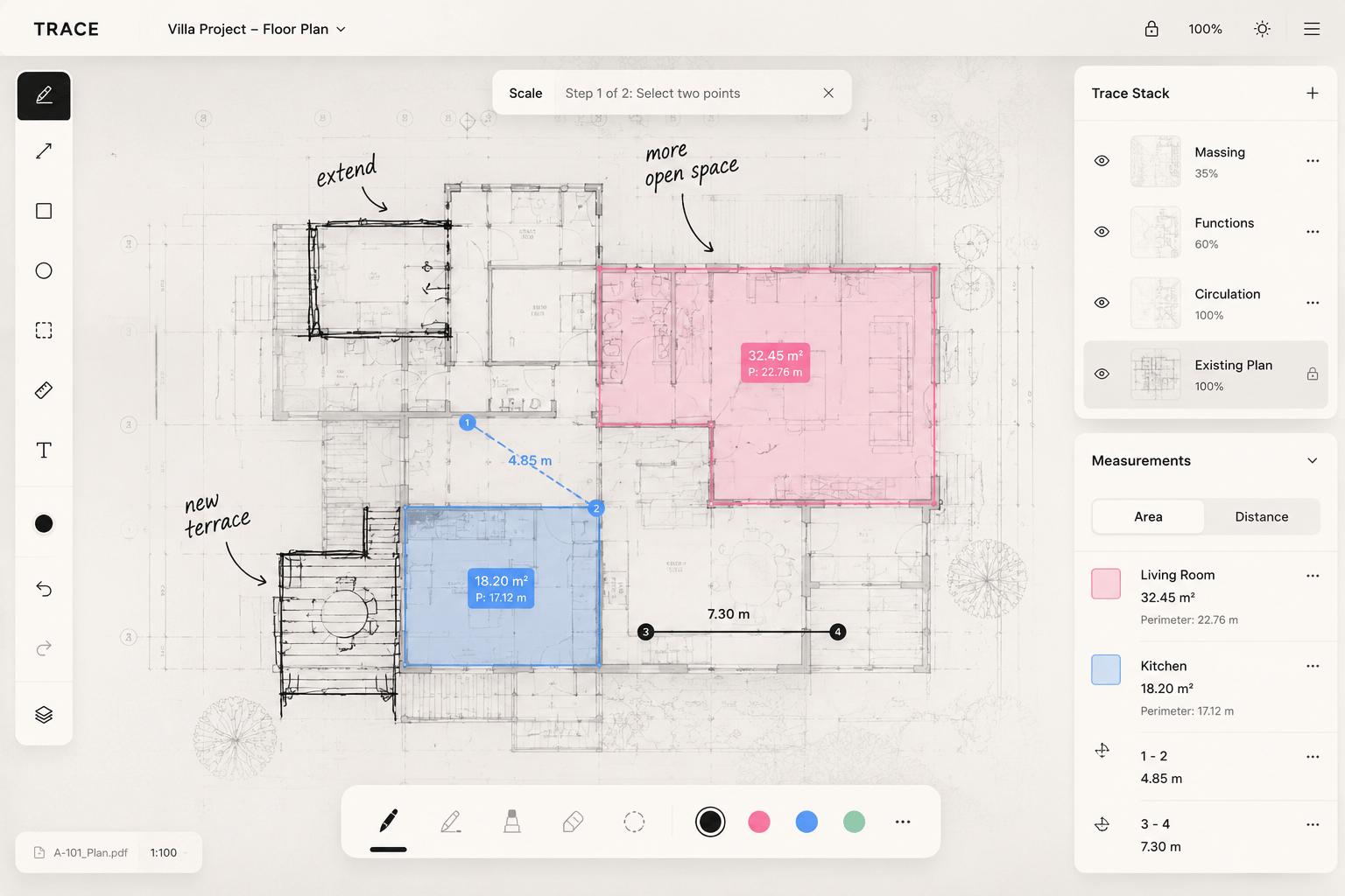 TRACE — Digital Tracing Paper for Architects